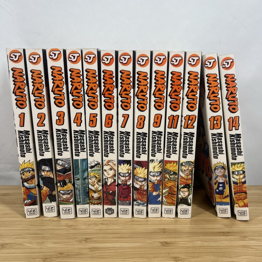 Naruto Manga Lot 13 Books Vol 1-9 11-14 Masashi Kishimoto